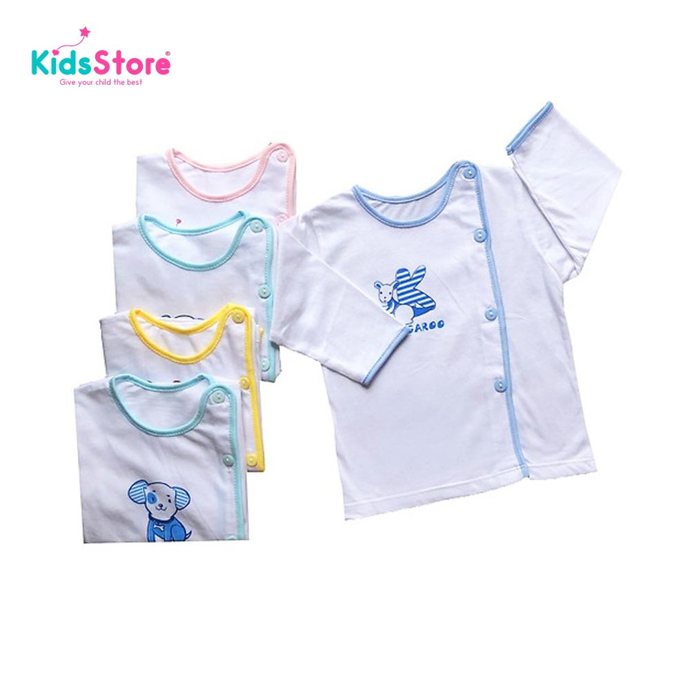 Áo Sơ Sinh Dài Tay Khuy Lệch Màu Trắng Cotton Thái Hà Thịnh – Size 1 - Kids  Store